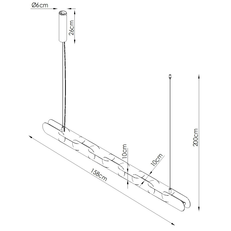 Lampa wisząca CHAIN 158 mocca LED 3000K Thoro