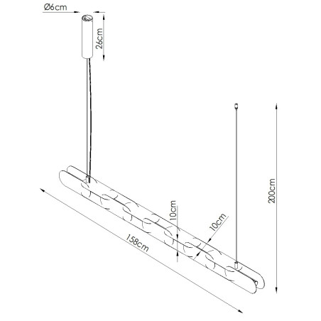 Lampa wisząca CHAIN 158 mocca LED 3000K Thoro