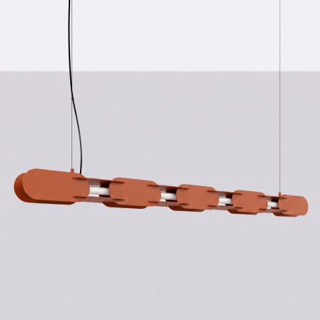 Lampa wisząca CHAIN 158 ochra czerwona LED 3000K Thoro