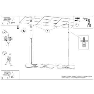 Lampa wisząca CHAIN 158 mocca LED 3000K Thoro