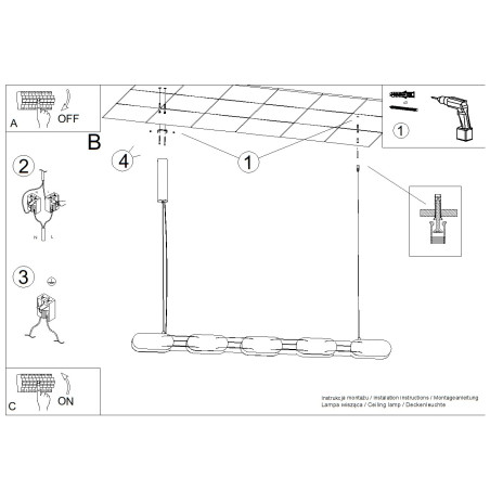 Lampa wisząca CHAIN 158 mocca LED 3000K Thoro