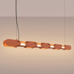 Lampa wisząca CHAIN 158 ochra czerwona LED 3000K Thoro