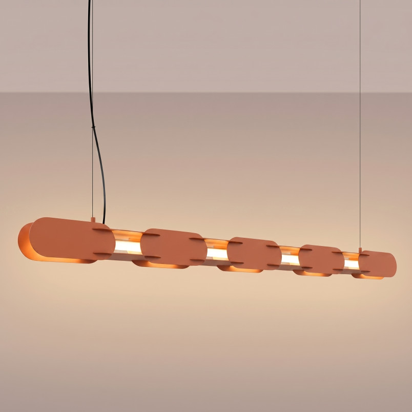 Lampa wisząca CHAIN 158 ochra czerwona LED 3000K Thoro