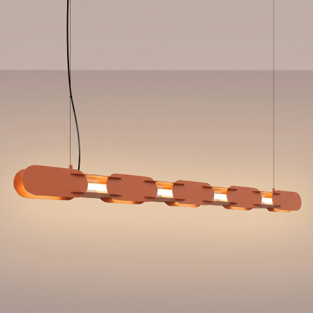 Lampa wisząca CHAIN 158 ochra czerwona LED 3000K Thoro