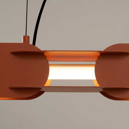 Lampa wisząca CHAIN 158 ochra czerwona LED 3000K Thoro