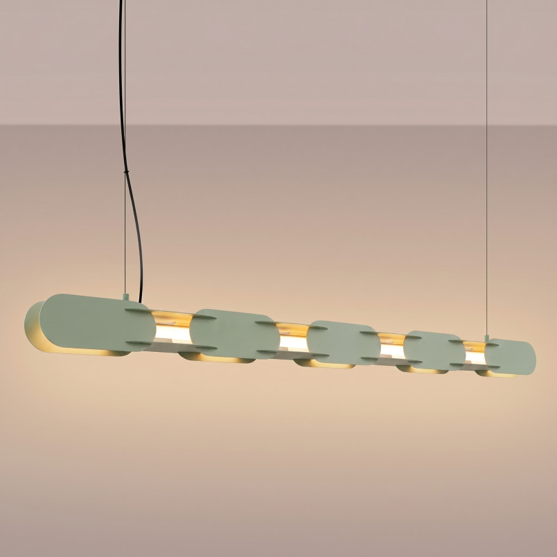 Lampa wisząca CHAIN 158 zielona oliwka LED 3000K Thoro