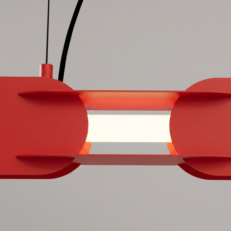 Lampa wisząca CHAIN 158 czerwona LED 4000K Thoro