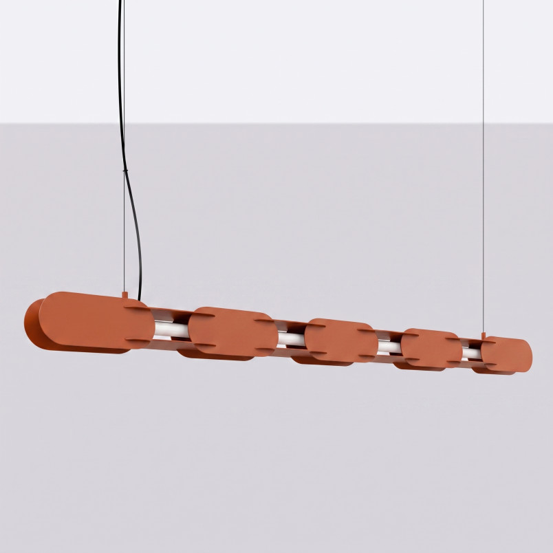 Lampa wisząca CHAIN 158 ochra czerwona LED 4000K Thoro