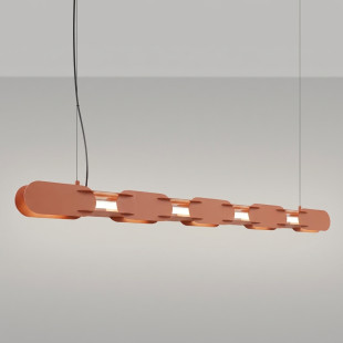 Lampa wisząca CHAIN 158 ochra czerwona LED 4000K Thoro