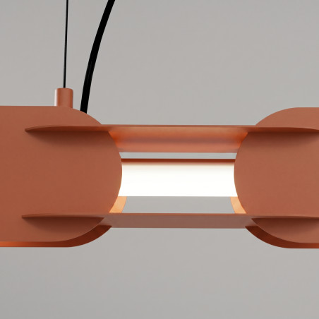 Lampa wisząca CHAIN 158 ochra czerwona LED 4000K Thoro
