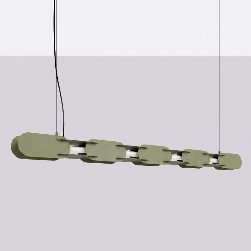 Lampa wisząca CHAIN 158 zielona oliwka LED 4000K Thoro