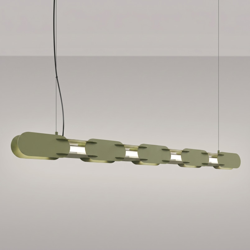 Lampa wisząca CHAIN 158 zielona oliwka LED 4000K Thoro