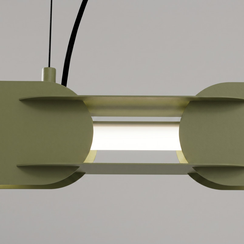 Lampa wisząca CHAIN 158 zielona oliwka LED 4000K Thoro