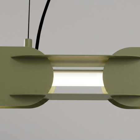 Lampa wisząca CHAIN 158 zielona oliwka LED 4000K Thoro