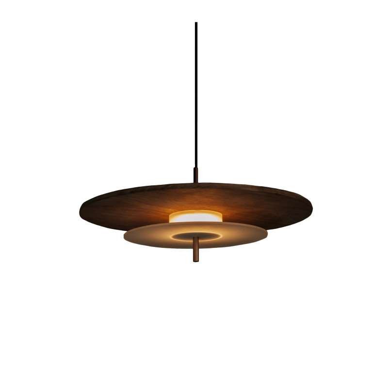 Loftlight Aeroplan Wood | Drewniana Lampa Wisząca 47cm