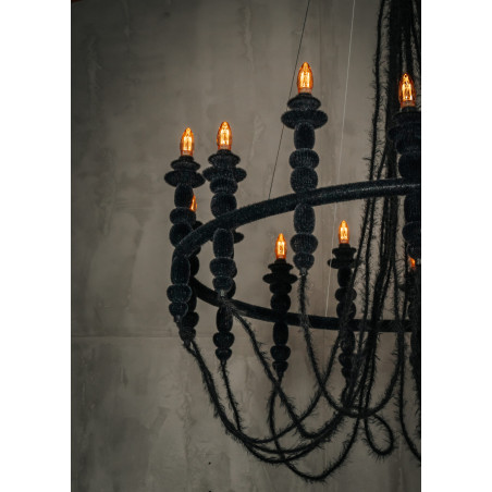 Żyrandol LoftLight Dracula 118cm | Aksamitna struktura Velvet