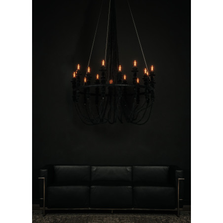 Żyrandol LoftLight Dracula 118cm | Aksamitna struktura Velvet