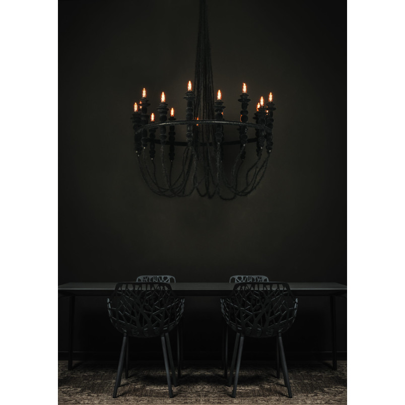 Żyrandol LoftLight Dracula 118cm | Aksamitna struktura Velvet
