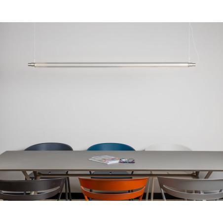 Lampa wisząca liniowa Lunastic 170cm LED | Ryflowane szkło LoftLight