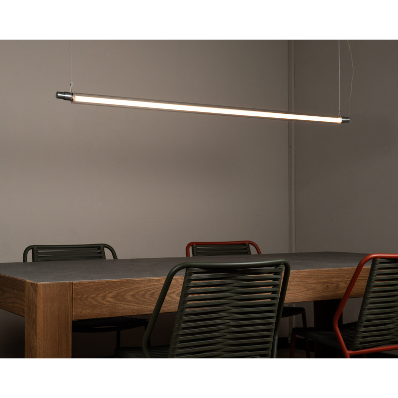 Lampa wisząca liniowa Lunastic 170cm LED | Ryflowane szkło LoftLight