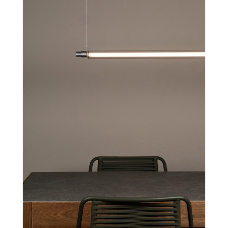 Lampa wisząca liniowa Lunastic 170cm LED | Ryflowane szkło LoftLight
