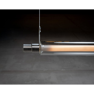 Lampa wisząca liniowa Lunastic 170cm LED | Ryflowane szkło LoftLight