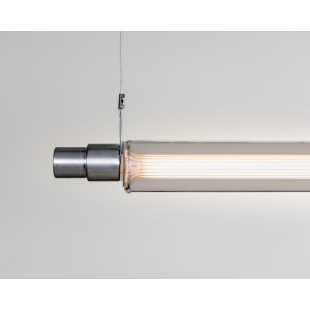 Lampa wisząca liniowa Lunastic 170cm LED | Ryflowane szkło LoftLight