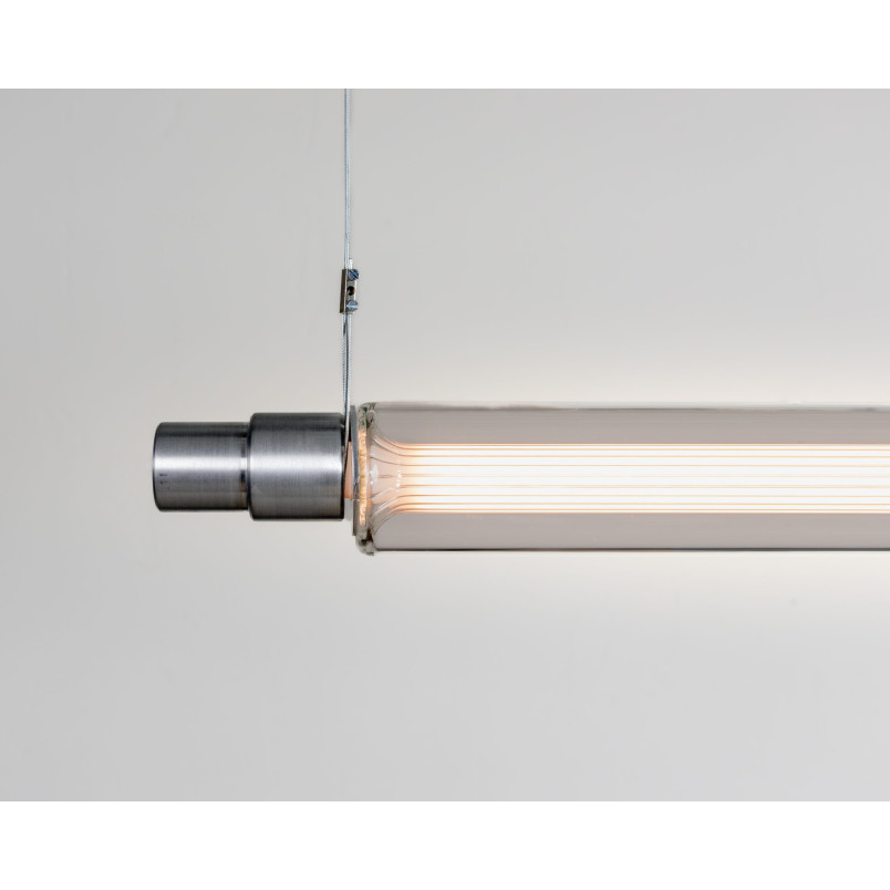 Lampa wisząca liniowa Lunastic 170cm LED | Ryflowane szkło LoftLight
