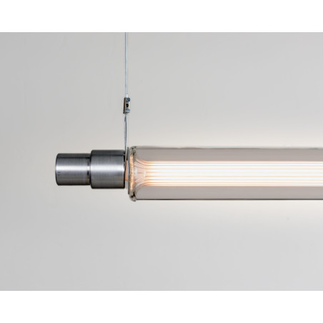 Lampa wisząca liniowa Lunastic 170cm LED | Ryflowane szkło LoftLight