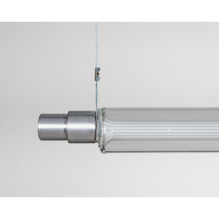 Lampa wisząca liniowa Lunastic 170cm LED | Ryflowane szkło LoftLight