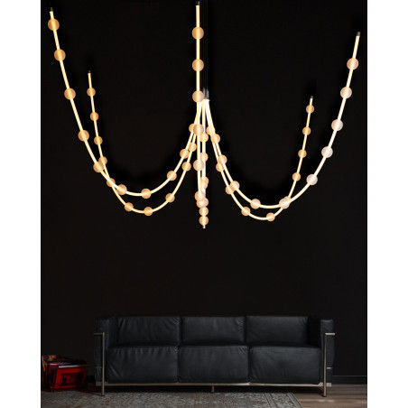 Żyrandol LoftLight Mariska 300cm – Biżuteryjne oświetlenie LED
