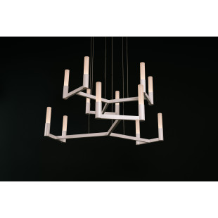 Lampa wisząca Novana Glass Steeple Grey 117cm | Loftlight