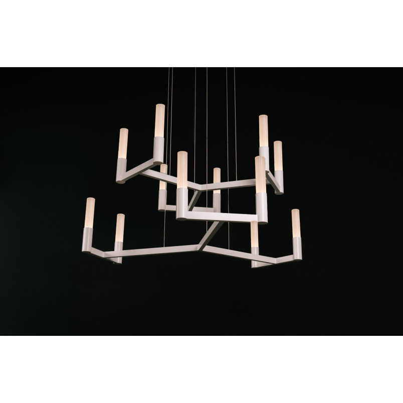Lampa wisząca Novana Glass Steeple Grey 117cm | Loftlight