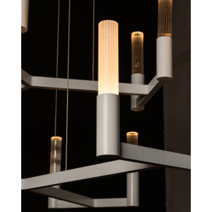 Lampa wisząca Novana Glass Steeple Grey 117cm | Loftlight