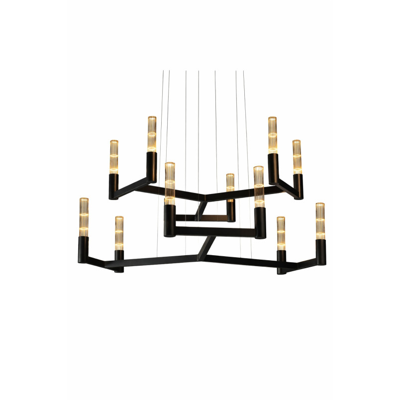 Lampa Wisząca Novana Steel Jet Black 117cm | LoftLight Industrial