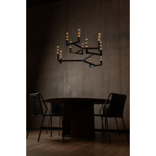 Lampa Wisząca Novana Steel Jet Black 117cm | LoftLight Industrial