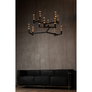 Lampa Wisząca Novana Steel Jet Black 117cm | LoftLight Industrial