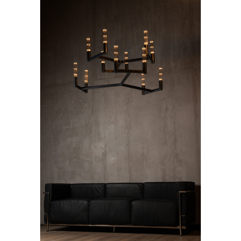 Lampa Wisząca Novana Steel Jet Black 117cm | LoftLight Industrial