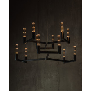 Lampa Wisząca Novana Steel Jet Black 117cm | LoftLight Industrial