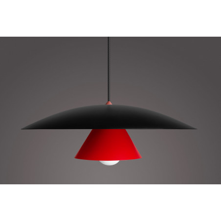 Lampa wisząca LoftLight Olemi 60cm Jet Black / Aurora Red