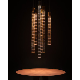 Lampa wisząca Stelar 107 Brass – LoftLight | Mosiężna siatka