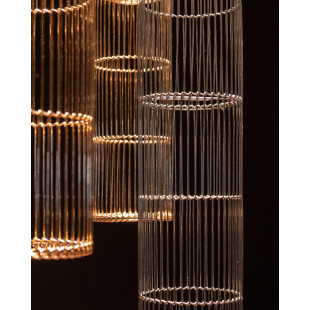 Lampa wisząca Stelar 107 Brass – LoftLight | Mosiężna siatka
