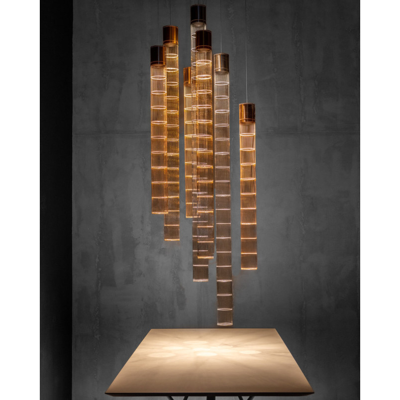 Lampa wisząca Stelar 183 Brass – LoftLight | Wertykalna 183cm