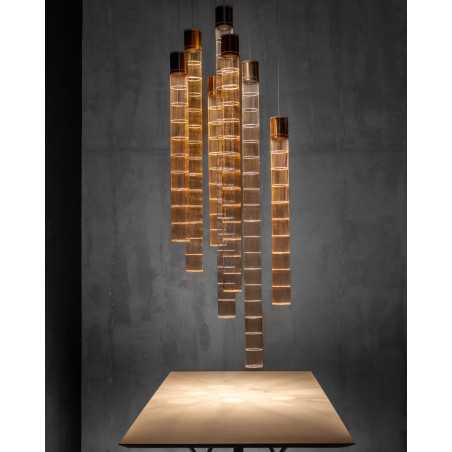 Lampa wisząca Stelar 183 Brass – LoftLight | Wertykalna 183cm