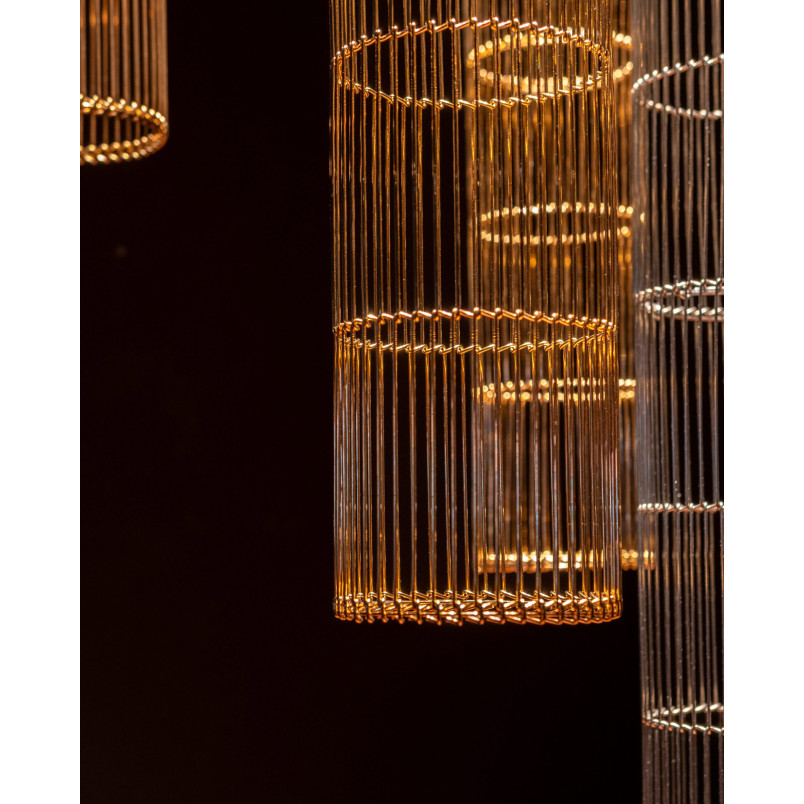 Lampa wisząca Stelar 183 Brass – LoftLight | Wertykalna 183cm
