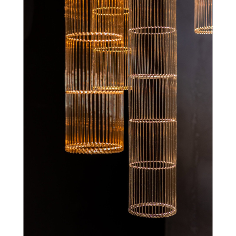 Lampa wisząca Stelar 183 Brass – LoftLight | Wertykalna 183cm