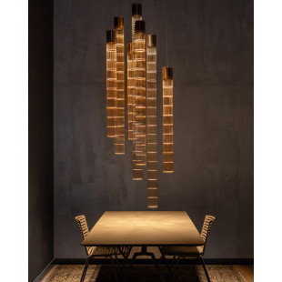 Lampa wisząca Stelar 183 Brass – LoftLight | Wertykalna 183cm