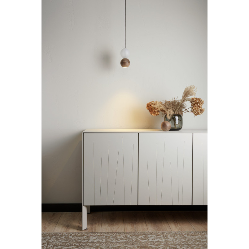 Lampa wisząca Woodoo Glass – Orzech amerykański i szkło | Loftlight
