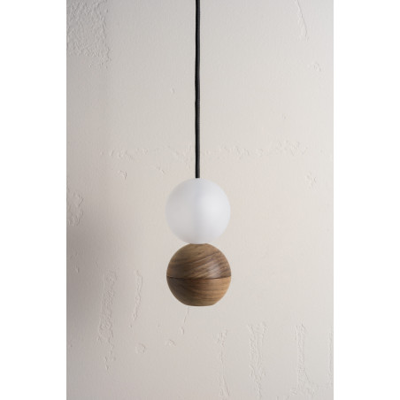 Lampa wisząca Woodoo Glass – Orzech amerykański i szkło | Loftlight