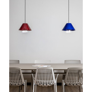 Loftlight O la-la Blueprint Glossy – Lampa Wisząca E27 | Niebieska Błyszcząca